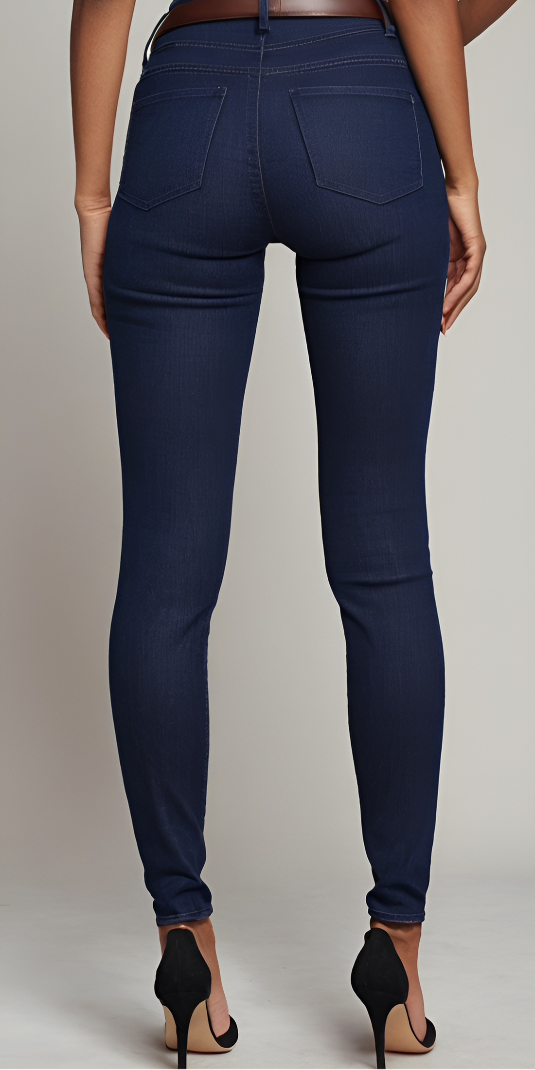 High Waisted Jeggings in Dark Indigo