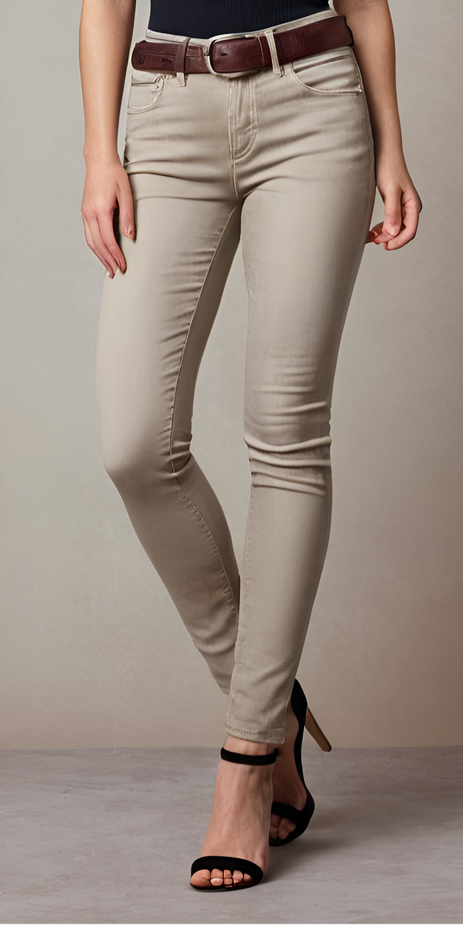 Women's sand grey jeans